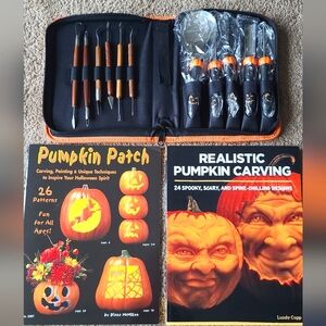 NEW Pumpkin Carving Halloween Bundle with tools and books